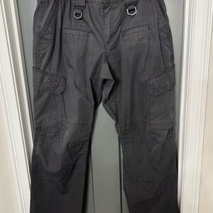Women's Charcoal Operator Tactical Straight Leg Cargo Pants size 14R